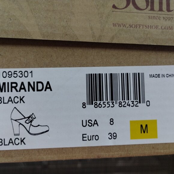 Sofft Shoe Miranda Leather Heels in Black Size 8 - Picture 2 of 3